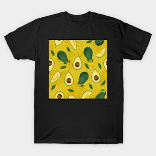 avocado slice yellow Background T-Shirt